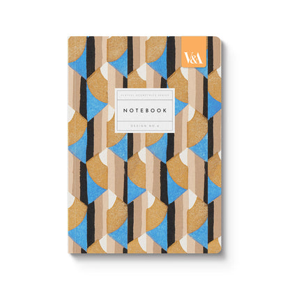 Playful Geometrics Deco Gold A5 Premium Paperback Notebook