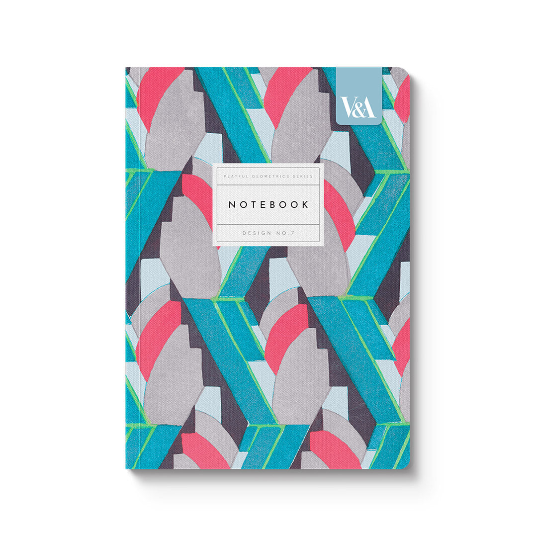 Playful Geometrics Deco Mint A5 Premium Paperback Notebook
