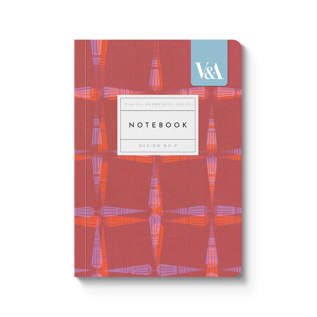 Playful Geometrics Deco Gold A6 Premium Paperback Notebook