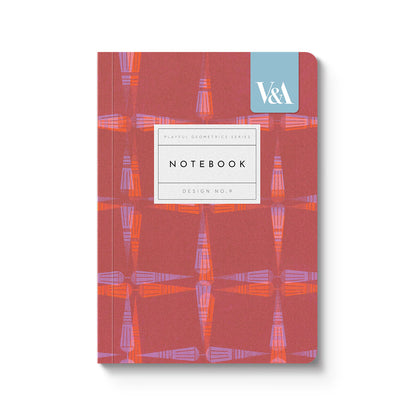 Playful Geometrics Deco Gold A6 Premium Paperback Notebook