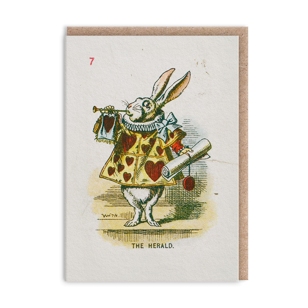 The White Rabit Mini Greeting Card