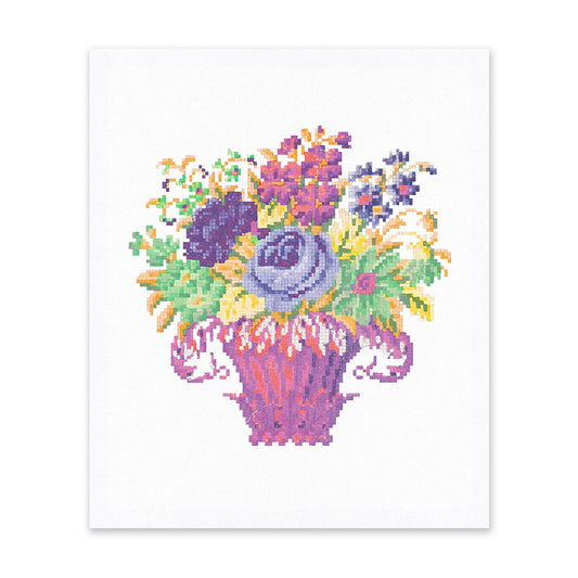 Embroidered Vase Riso Print (12x10)