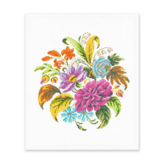 Embroidered Floral Riso Print (12x10)