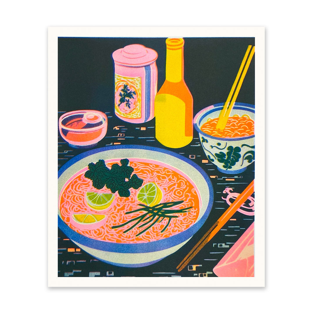 Black Ramen Art Print