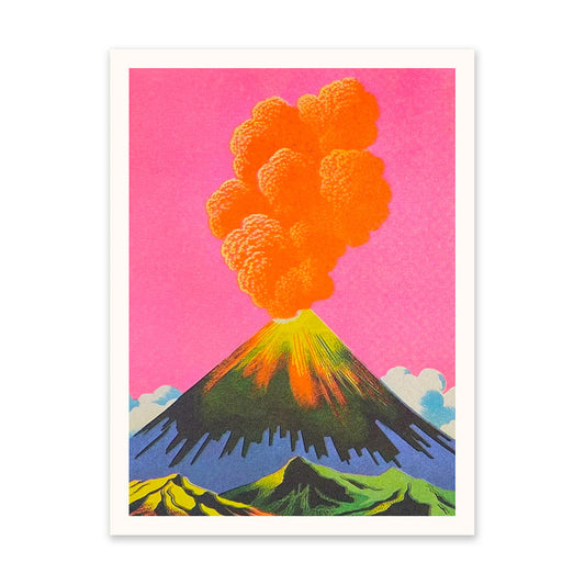 Neon Volcanoes 3 Art Print