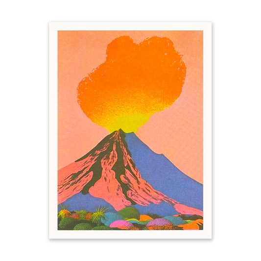 Neon Volcanoes 5 Art Print