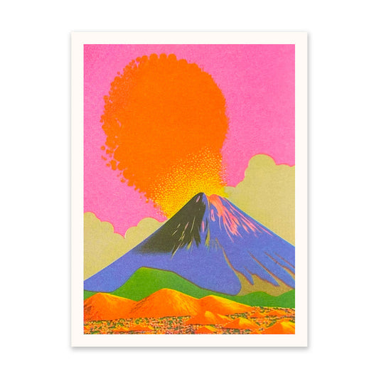 Neon Volcanoes 6 Art Print