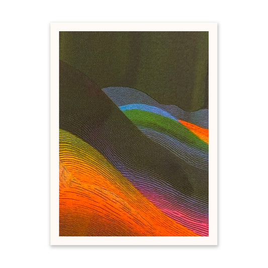 Colourful Soundwaves 2 Art Print