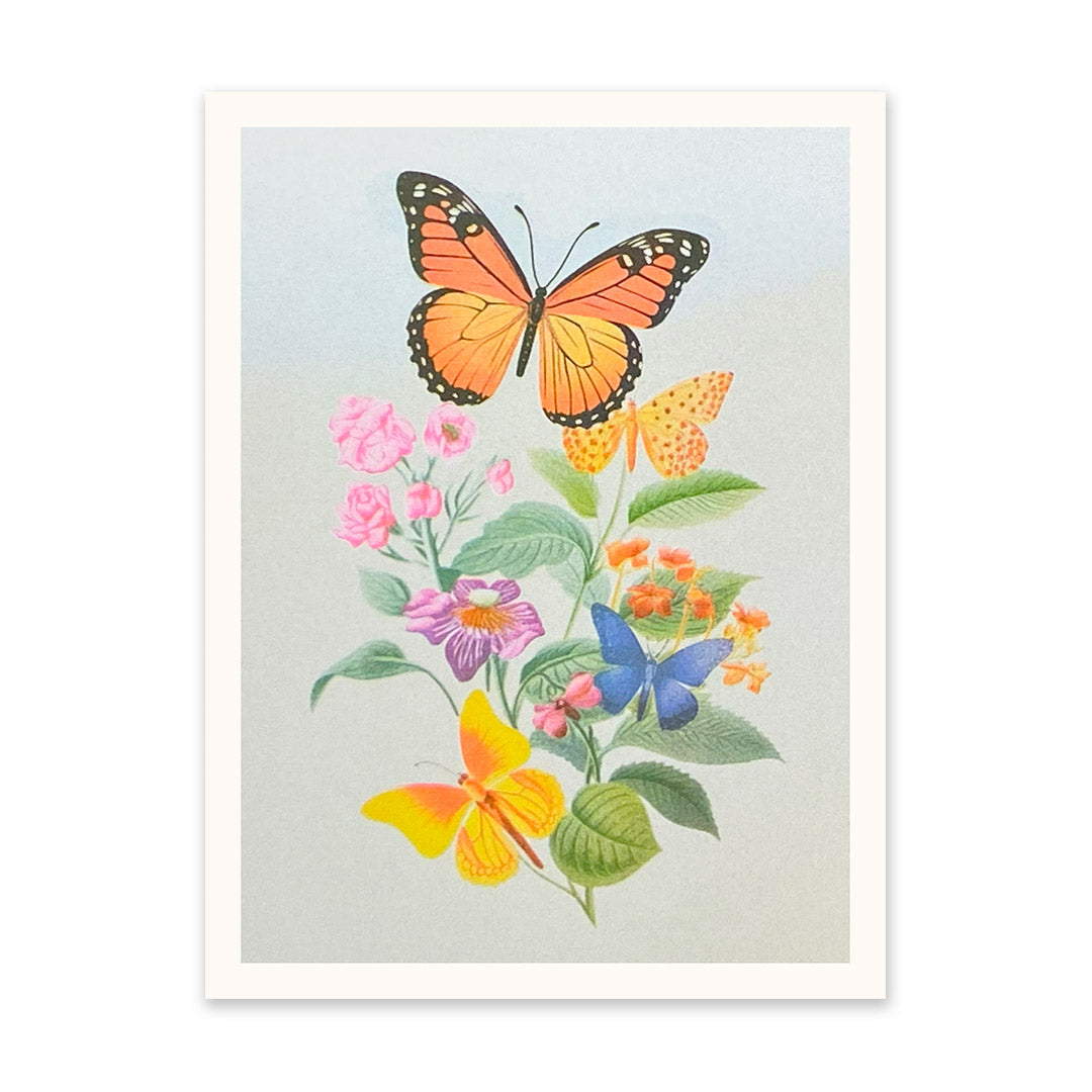 Neon Butterflies 1 Art Print