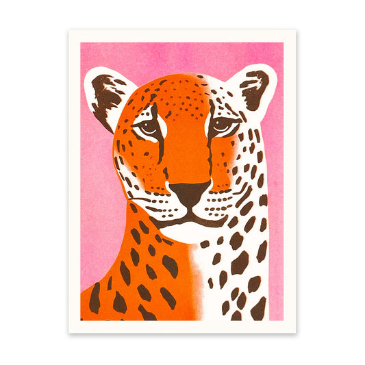 Mid Century Leopard Art Print
