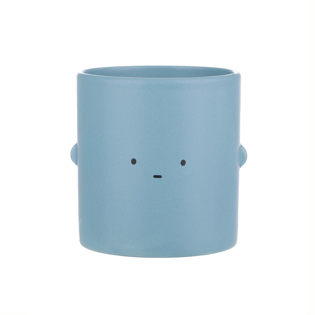 Mini Blue Straight Face Toki Plant Pot
