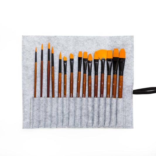 Artful 15 Paint Brush Set & Case