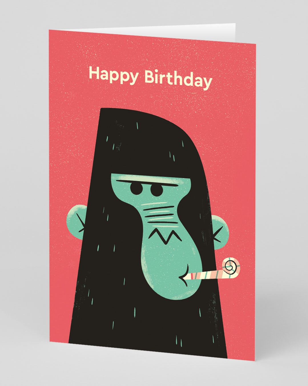 Personalised Gorilla Party Blower Birthday Card