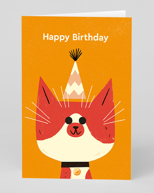 Personalised Birthday Cat Greeting Card