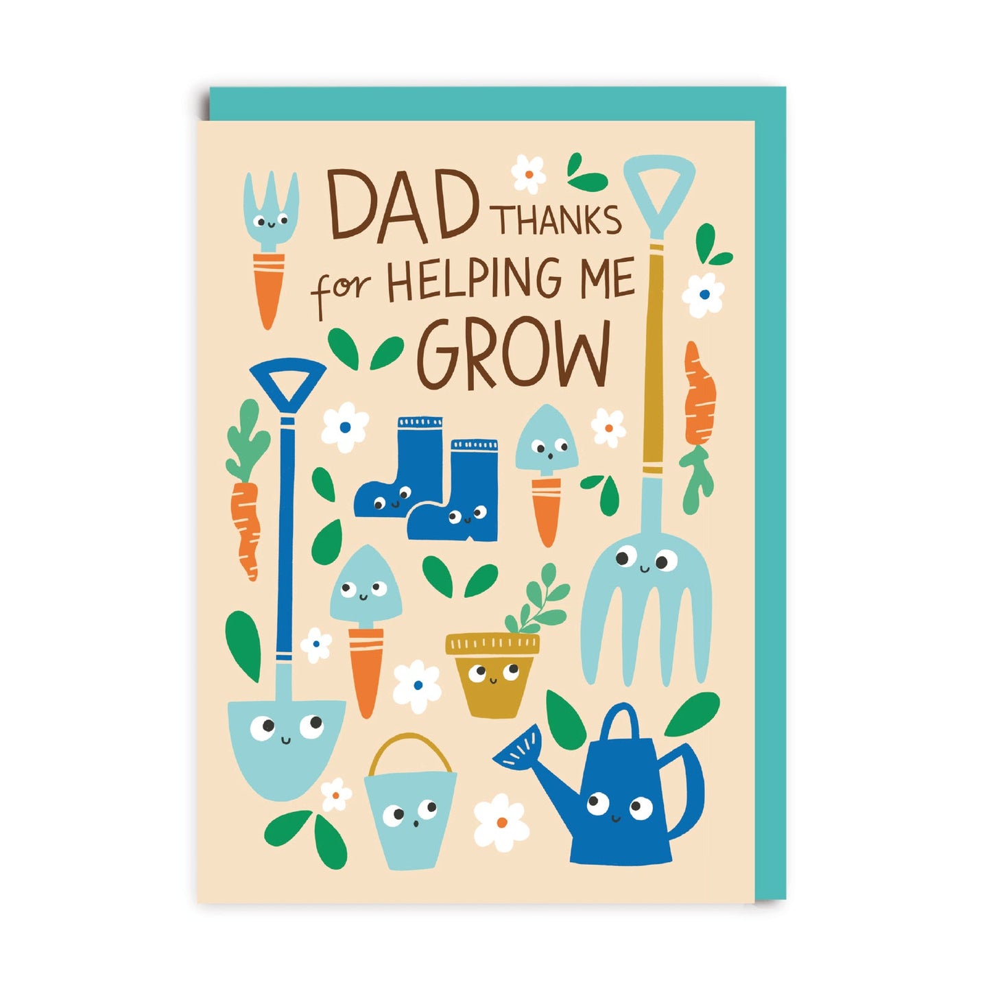 Dad Thanks For Helping me Grow Greeting Card