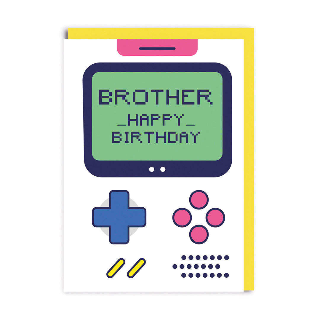 Gameboy Brother Birthday Card