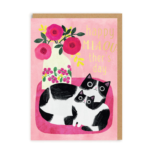 Happy Miaou-thers Day 2 Cats Greeting Card