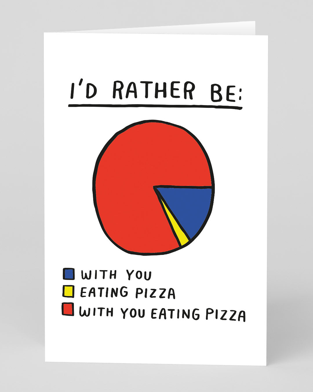 Personalised You and Pizza Greeting Card