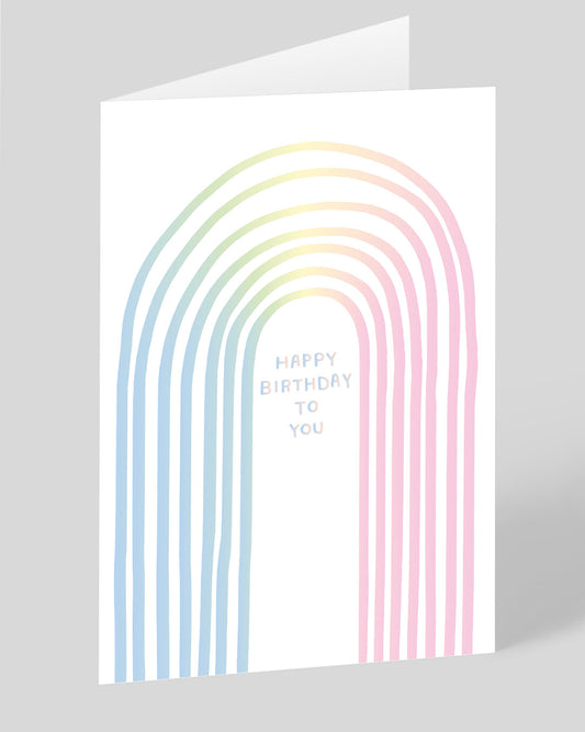 Personalised Rainbow Happy Birthday Card