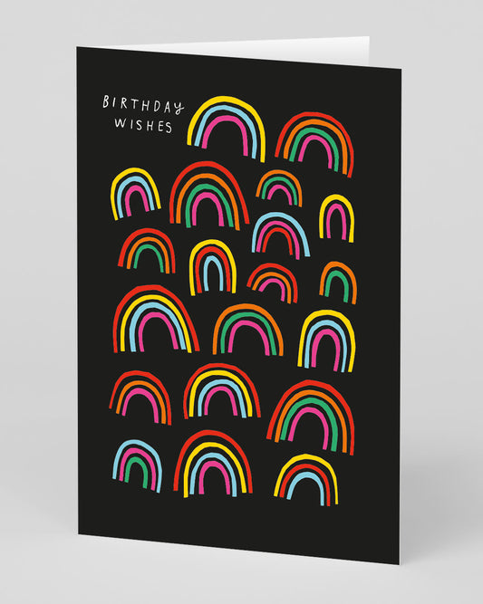 Personalised Birthday Wishes Rainbows Birthday Card