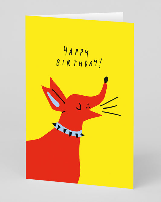 Yappy Birthday Card Front Page