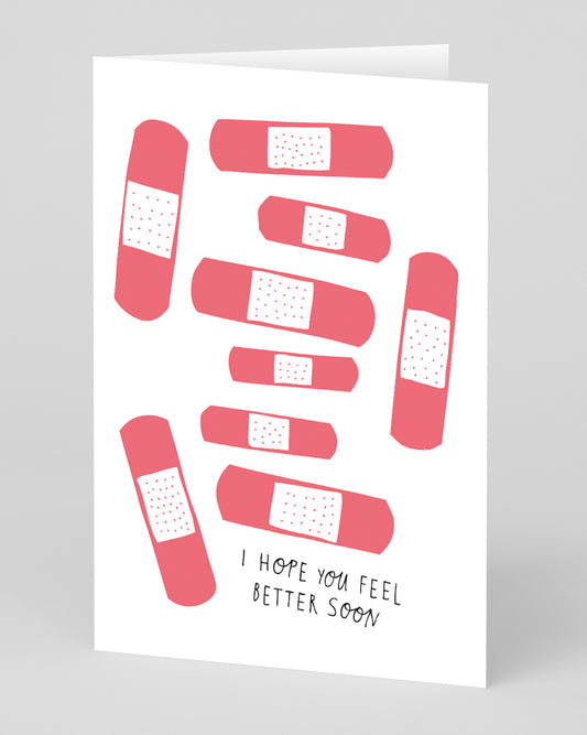 Personalised Bandages Get Well Soon Card