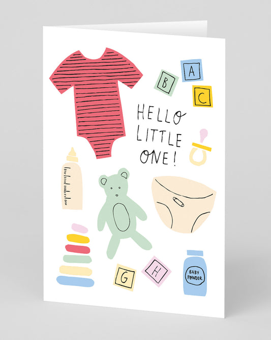 Personalised Hello Little One Greeting Card
