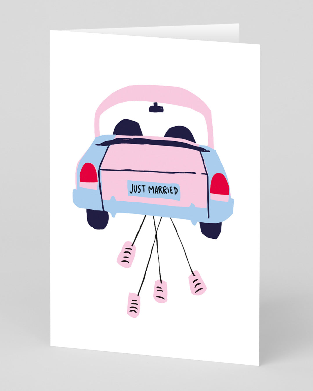 Personalised Just Married Car Greeting Card