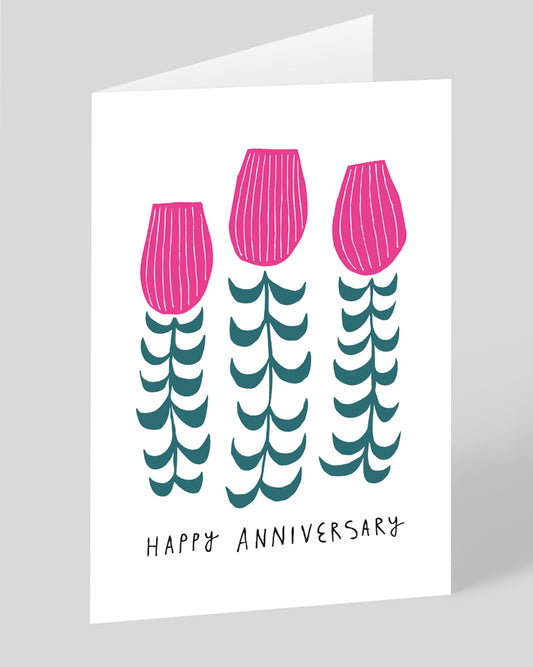 Personalised Bouquet Anniversary Card