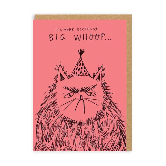 Big Whoop Cat Birthday Greeting Card