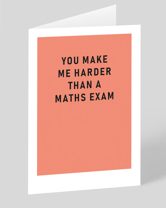 Personalised Harder Than A Maths Exam Greeting Card