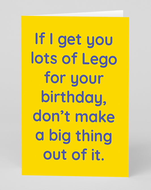 Personalised Lots of Lego Joke Birthday Card
