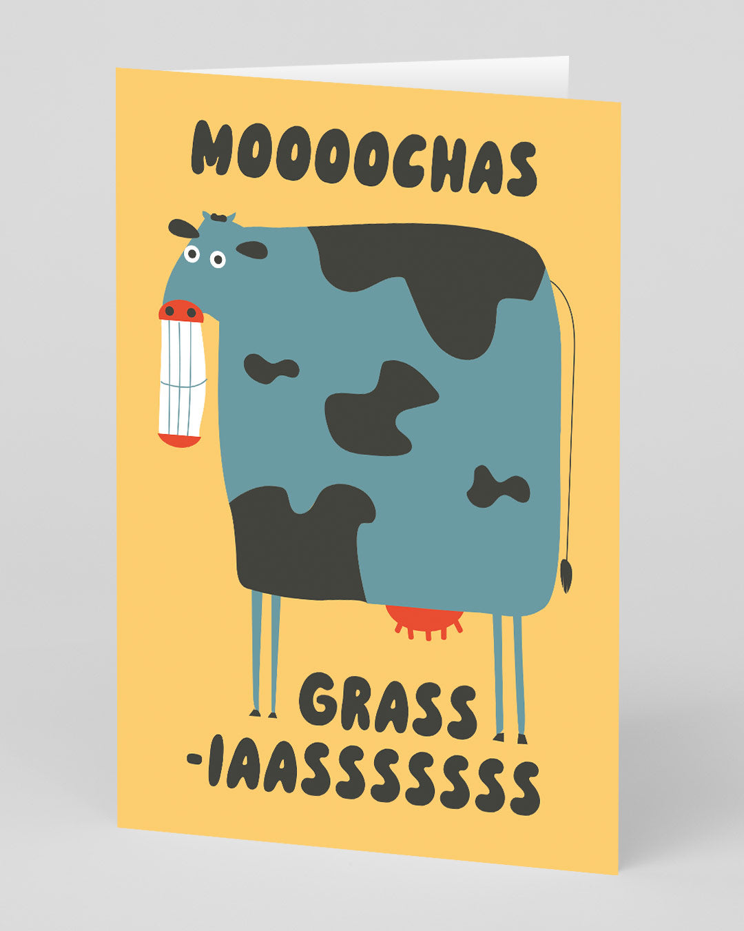 Personalised Moochas Grassias Greeting Card