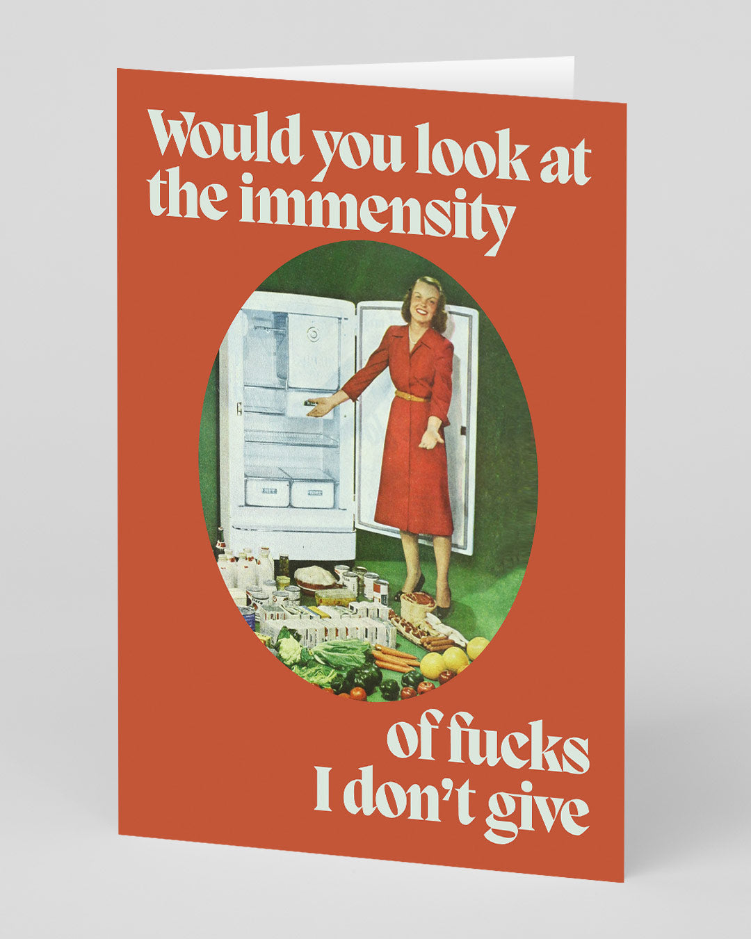 Personalised Immensity Of Fucks Not Given Greeting Card