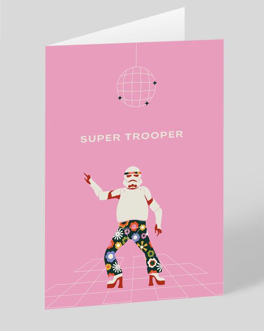 Personalised Super Trooper Greeting Card