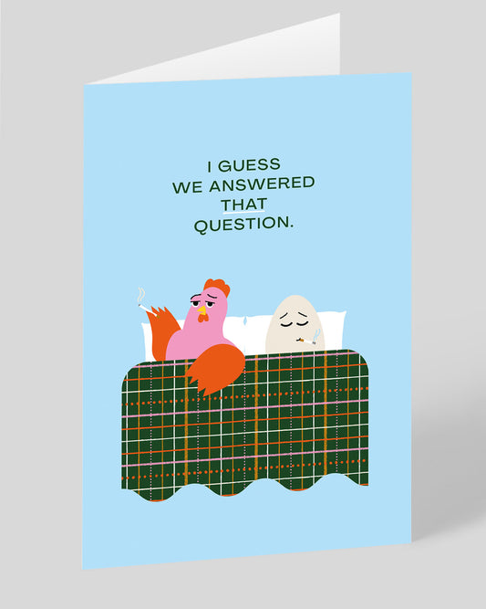 Personalised Chicken and the Egg Greeting Card
