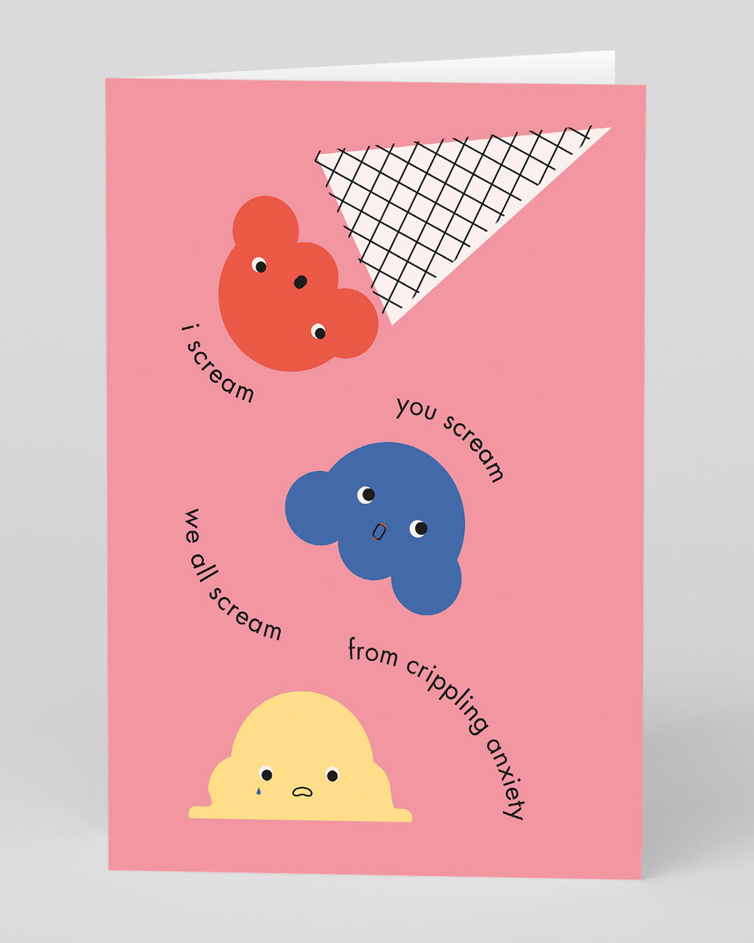 Personalised I Scream Anxiety Greeting Card