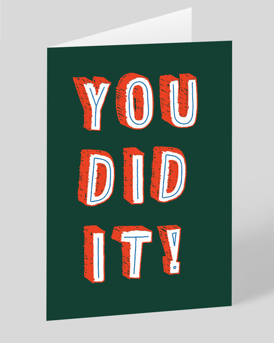 Personalised You Did It! Congratulations Card