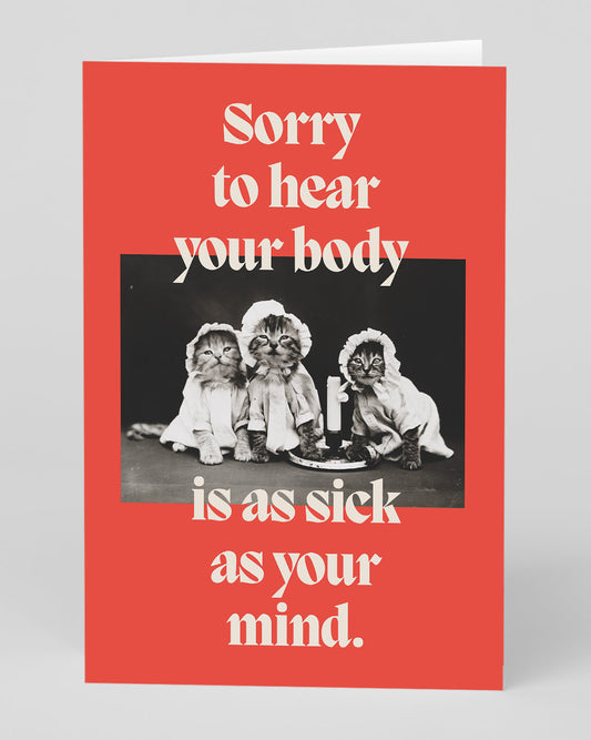 Personalised Sick As Your Mind Get Well Soon Card