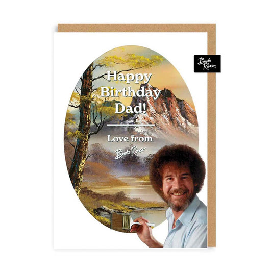 Dad Happy Birthday Mountains Greeting Card