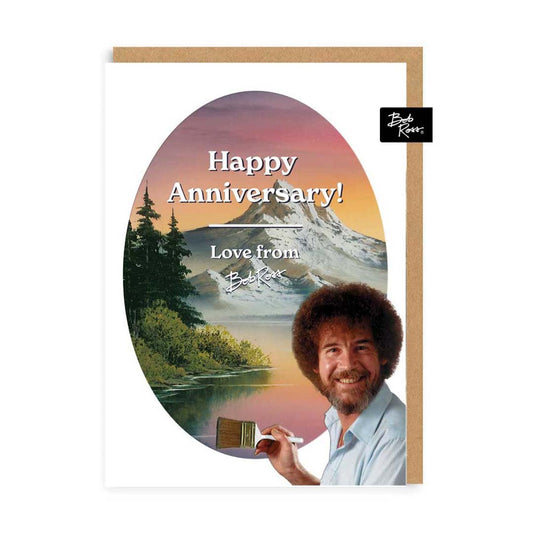 River Mountain Happy Anniversary Greeting Card