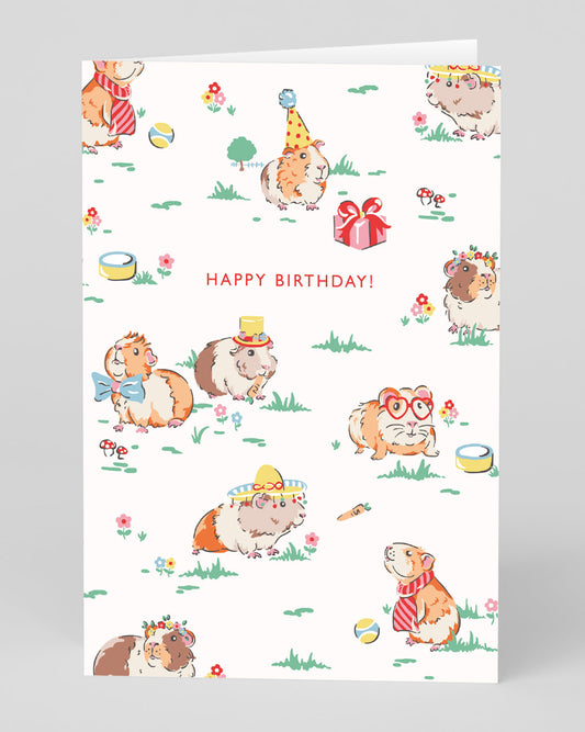 Personalised Guinea Pig Happy Birthday Card