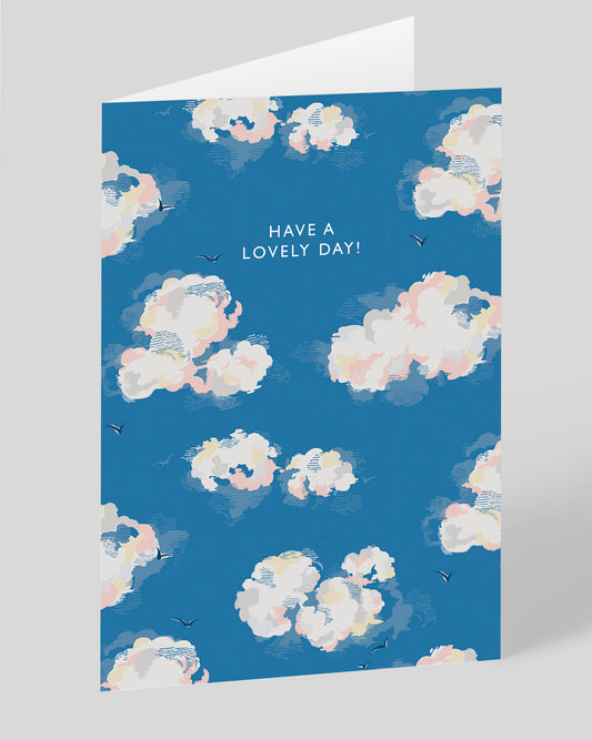 Personalised Have A Lovely Day Clouds Greeting Card