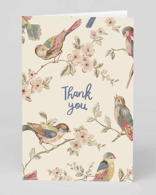 Personalised Portrait Birds Thank You Card