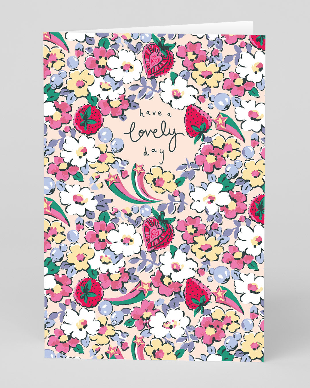 Personalised Lovely Day Self Care Ditsy Greeting Card