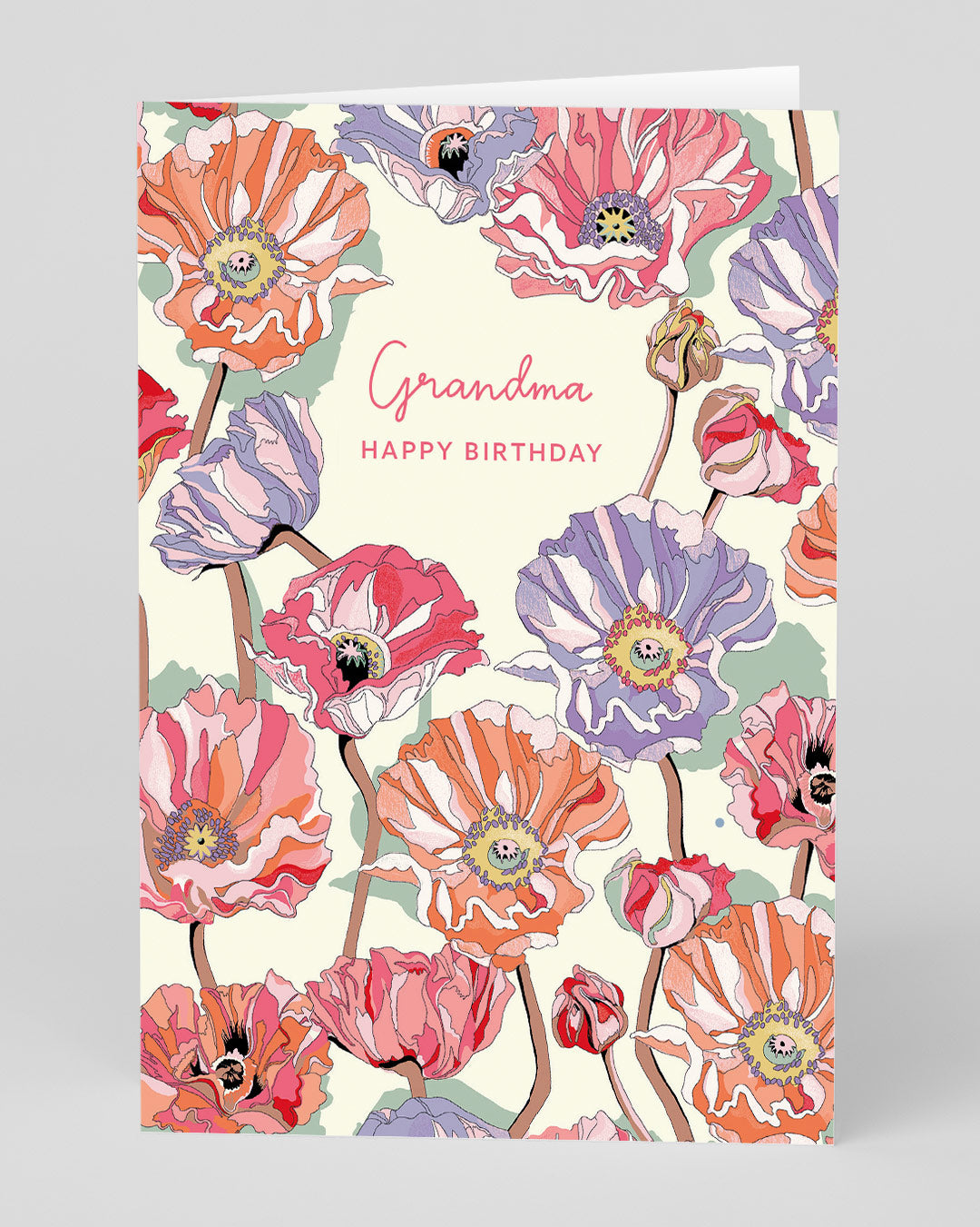 Personalised Poppy Repeat Grandma Birthday Card