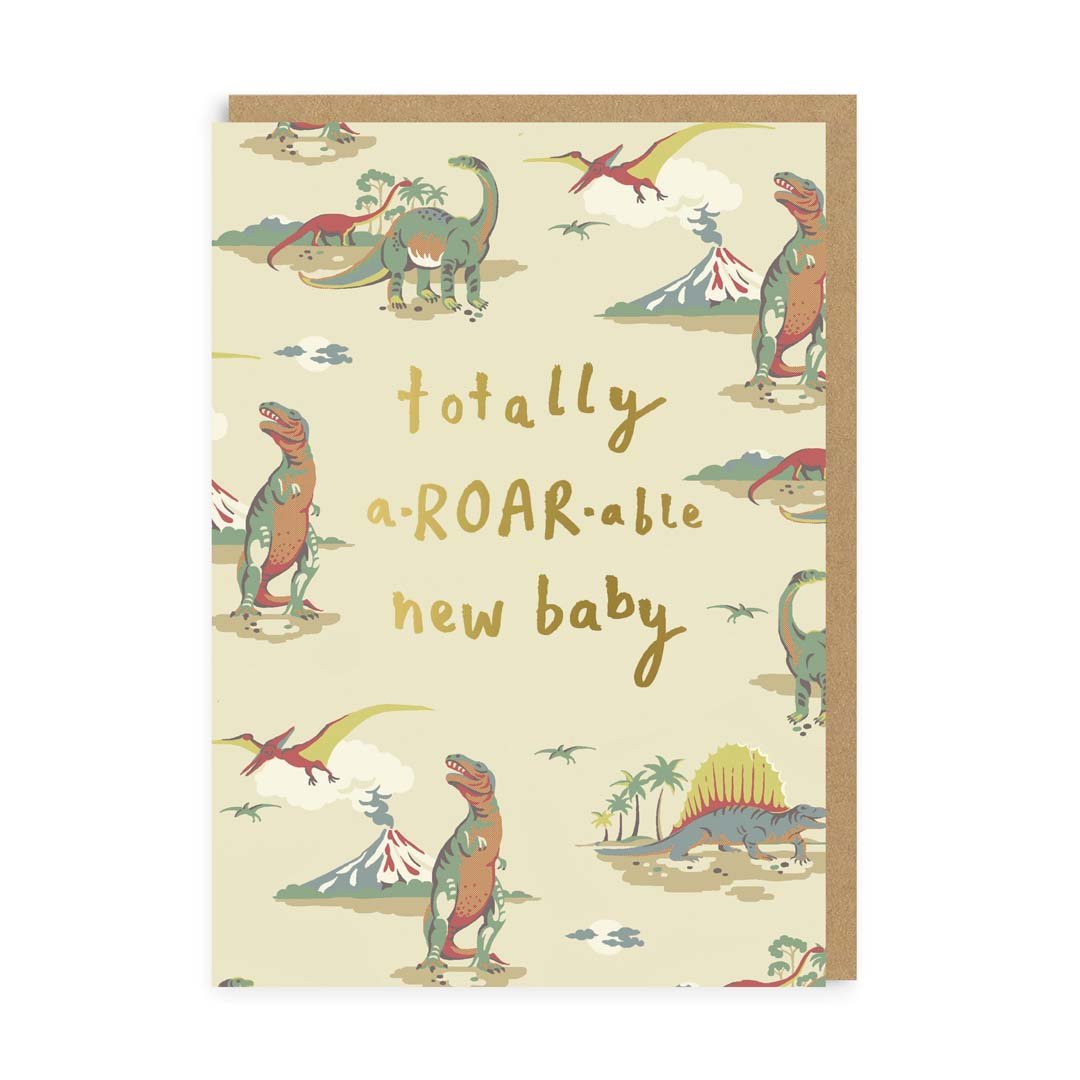 Totally A-Roar-Able New Baby Card