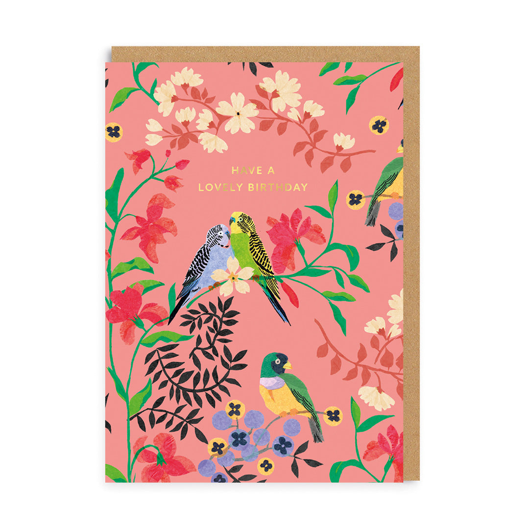Have a Lovely Birthday Summer Birds Greeting Card