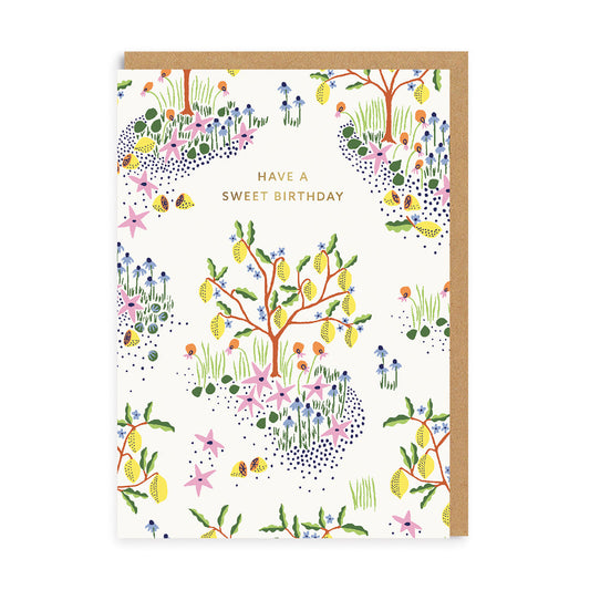 Have a Sweet Birthday Lemon Trees Greeting Card