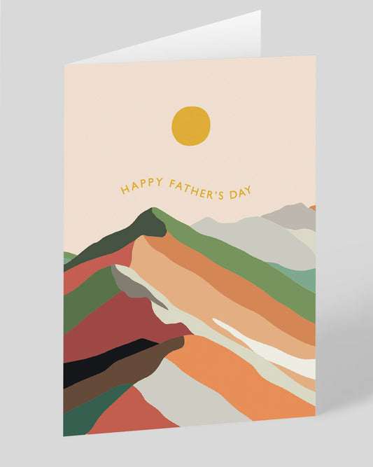 Personalised Mountains Father's Day Card